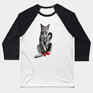 Ball cat christmas Baseball T-Shirt